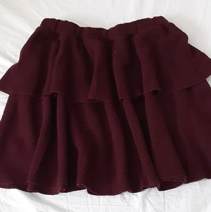 Zara Maroon Mini Skirt